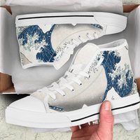 The Great Wave Off Kanagawa Men's High Top Sneakers