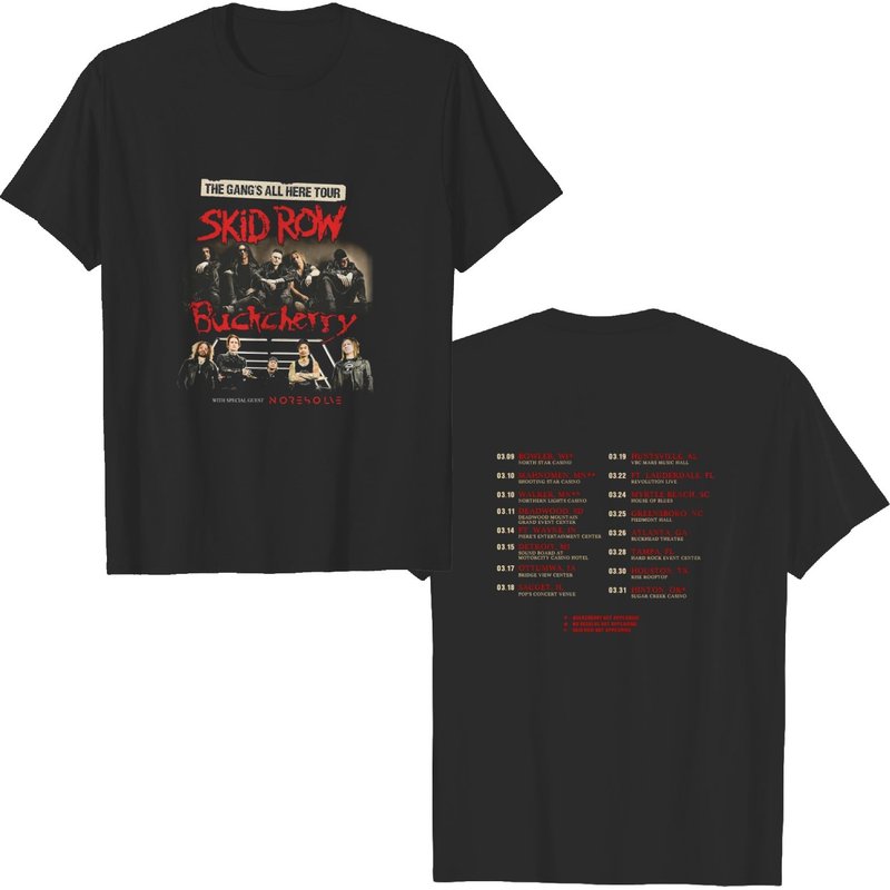 Skid Row 2023 The Gang's All Here Tour T-shirt — T-shirts pour hommes