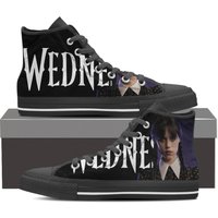 Wednesday Addams Shoes, Wednesday Addams High Top Sneakers