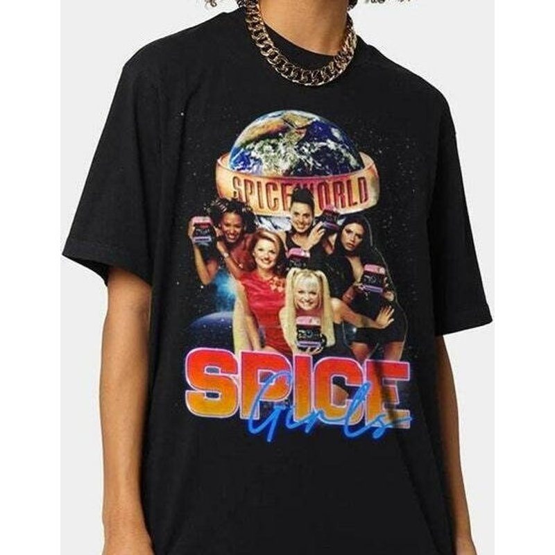 Vintage 90s Spice Girls Girl Power T-shirt, Music Band Shirt, Spice Girls Merch — Mens T Shirts