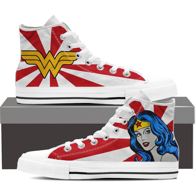 Wonder Woman Custom Men's High Top Sneakers — Chaussures décontractées pour hommes