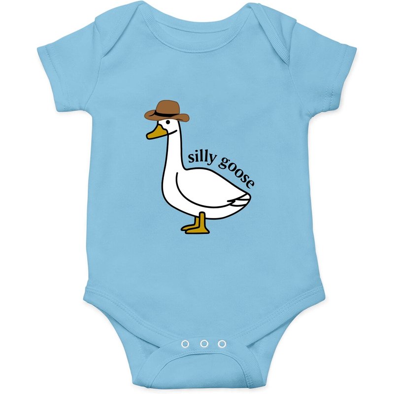 Embroidered Silly Goose Onesies, Embroidered Cowboy Hat Crewneck Onesies — Bodys bébé