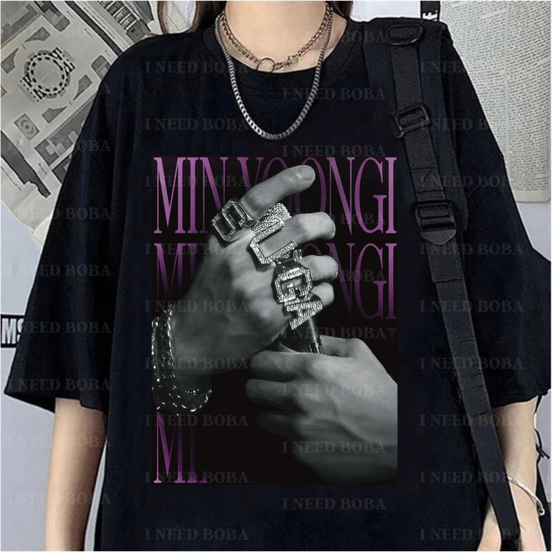 Min Yoongi Vintage Tee — T-shirts pour hommes