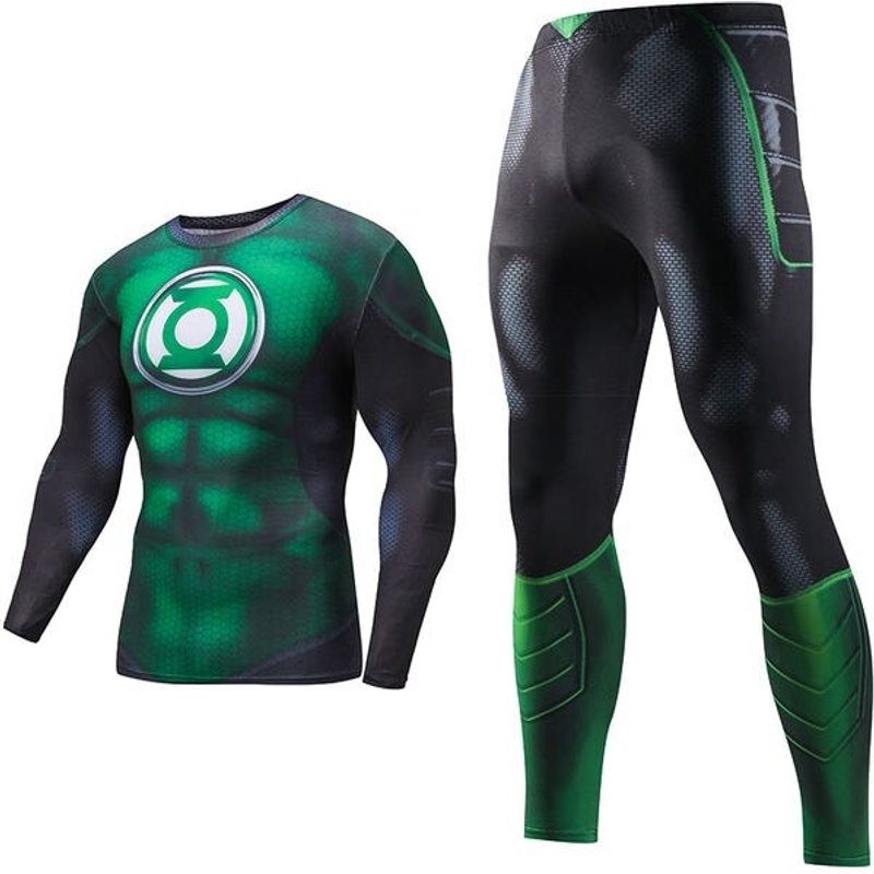Superhero Men's Sportswear Suits Gym Tights Sets — Legging femme