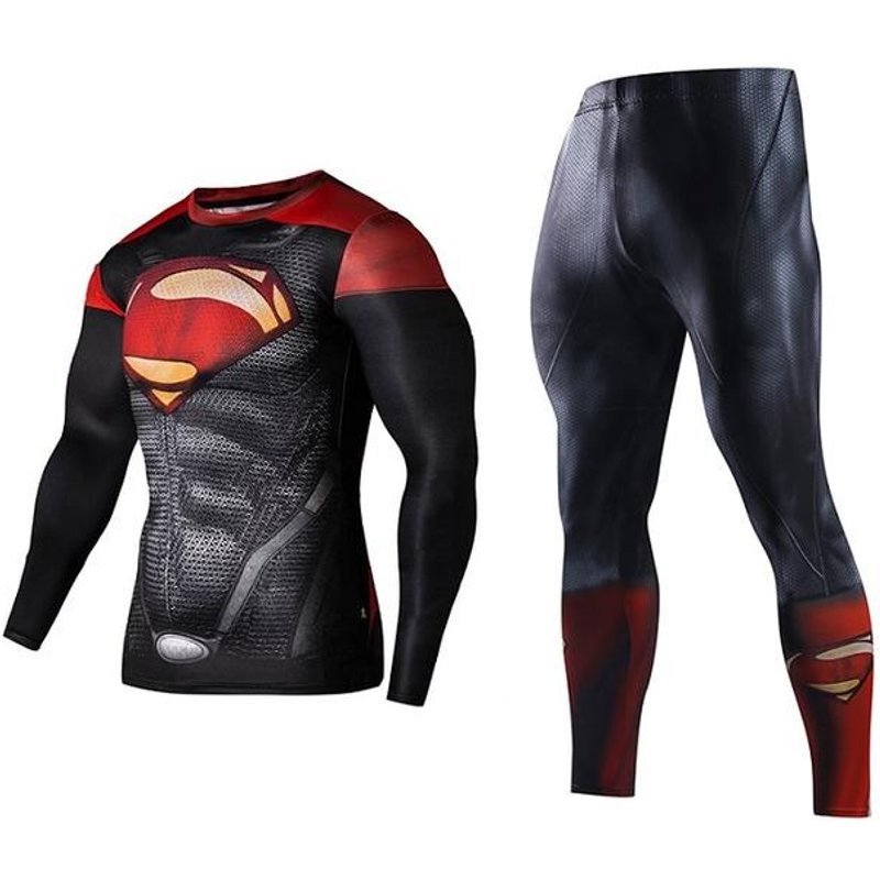 Superhero Men's Sportswear Suits Gym Tights Sets — Legging femme