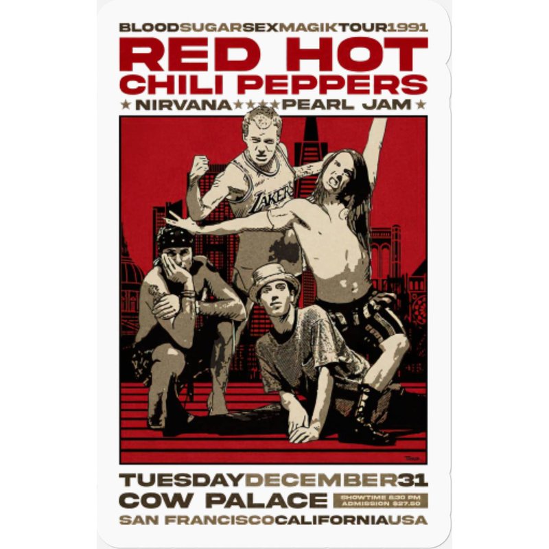 Vintage Red Hot Chili Peppers Stickers — Stickers & Decals
