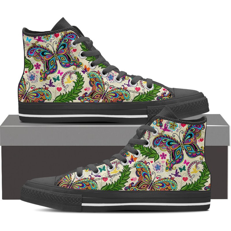 Butterfly High Tops Sneakers — Chaussures décontractées pour hommes