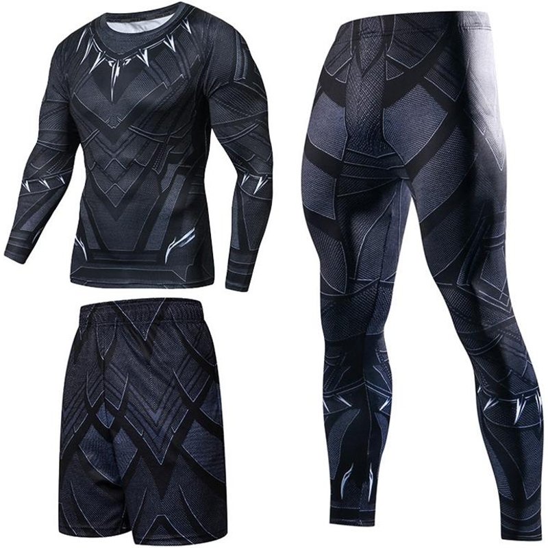 Set Men's Workout Sports Suit Gym, Men's Sportswear Suits Gym Tights Sets — Legging femme