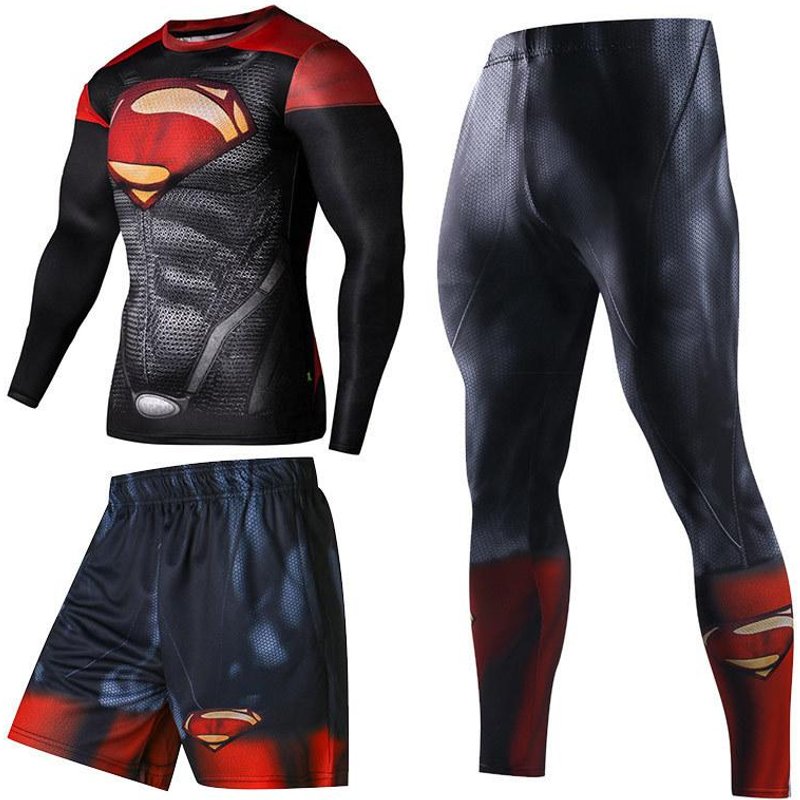 Set Men's Workout Sports Suit Gym, Men's Sportswear Suits Gym Tights Sets — Legging femme