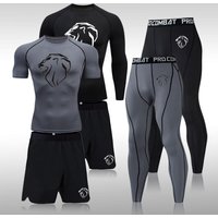 Lion Men's Sportswear Suits Gym Tights Sets