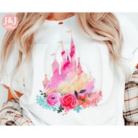 Watercolor Castle Shirt - Castle Valentine's Day Shirt