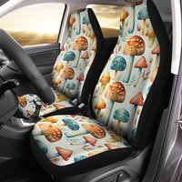 Mushroom Car Seat Covers, Mushroom Print Car Accessories