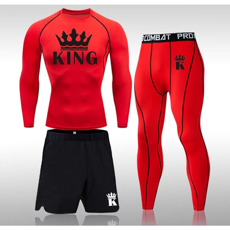 King Men's Sportswear Suits Gym Tights Sets — Legging femme
