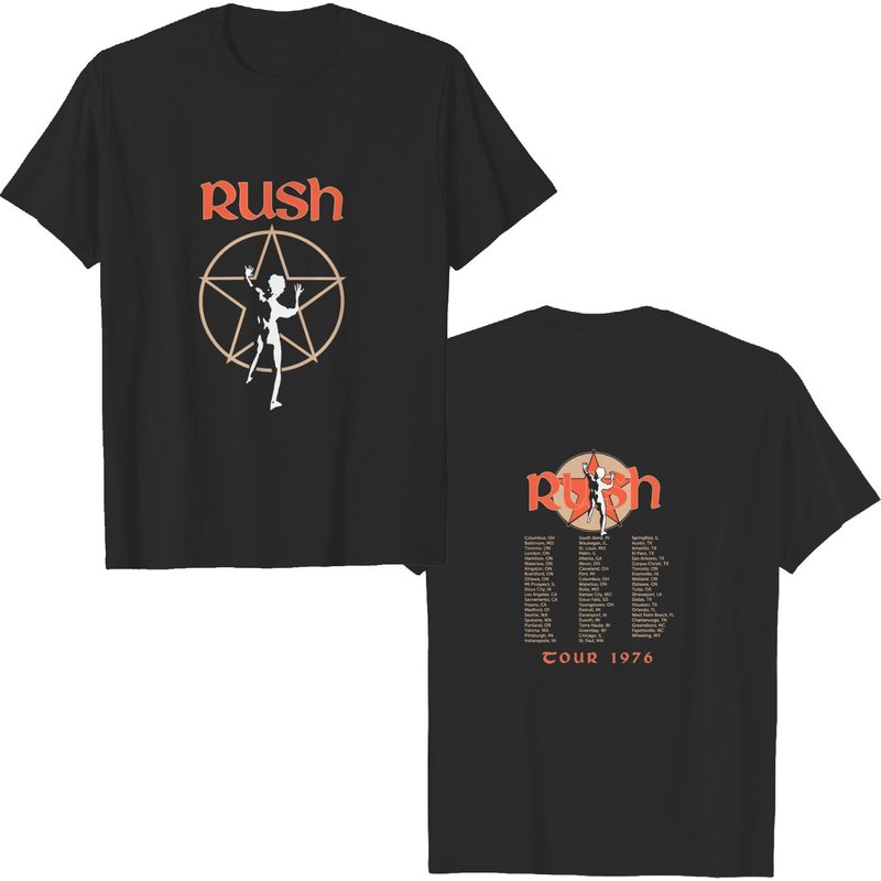 Rush Band Tshirt, Rush 1976 Tour T-shirt — T-shirts pour hommes