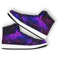 Mens Galaxy Shoes Colorful High Top Sneakers Rave Streetwear Footwear Outer Space Clothing Gift Ideas Boyfriend Brother Basketball Nephew