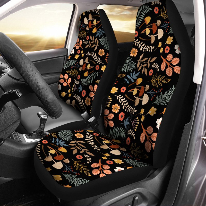 Cottagecore Mushroom Vintage Floral Seat Car Seat Covers — Housses de siège de voiture