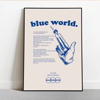 Mac Blue World Vintage Poster — Posters & Prints