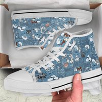 Smurfy High-top Sneakers For Smurf Lovers
