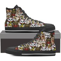 Maneki Neko Lucky Cats High Top Sneakers