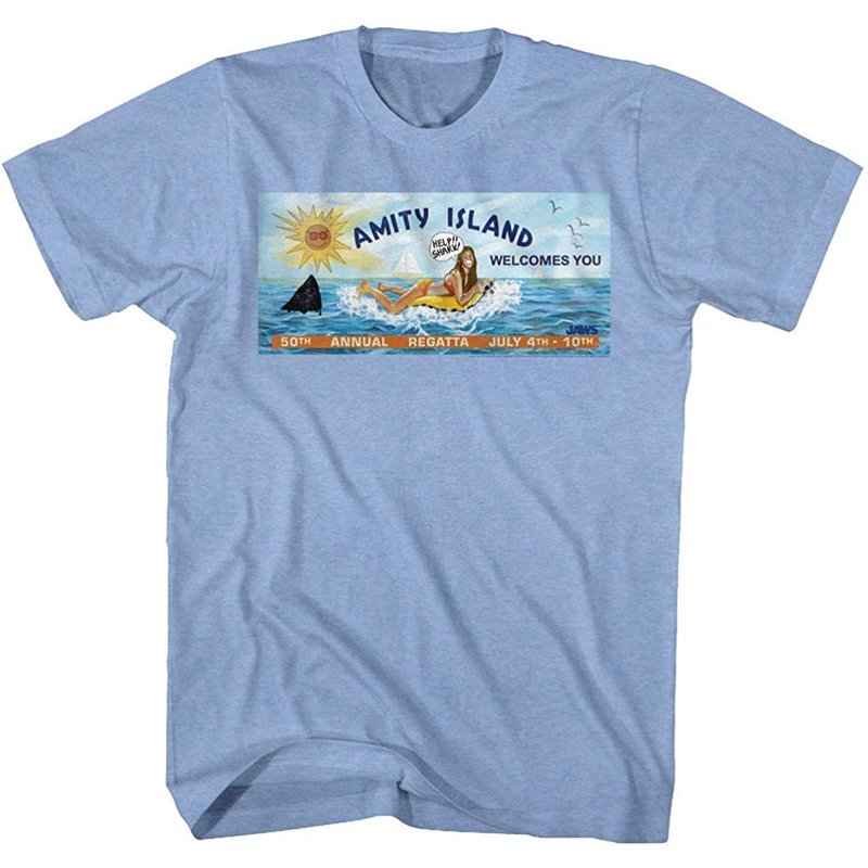 Jaws 1970s Shark Thriller Movie T-shirt — T-shirts pour hommes