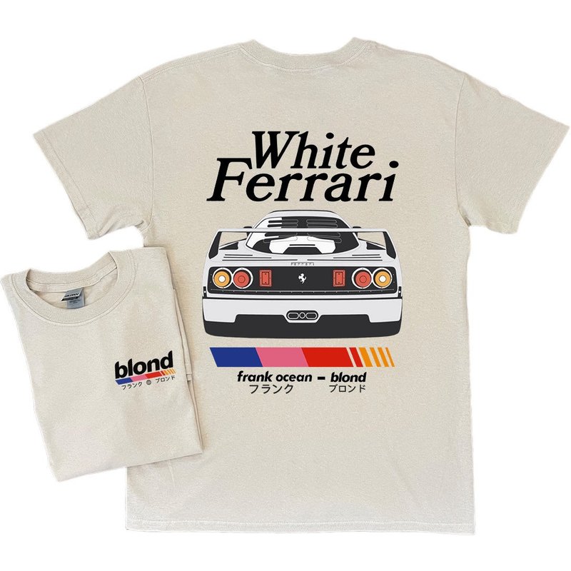 Frank Ocean Blond White Ferrar! Short Sleeve Shirt — T-shirts pour hommes