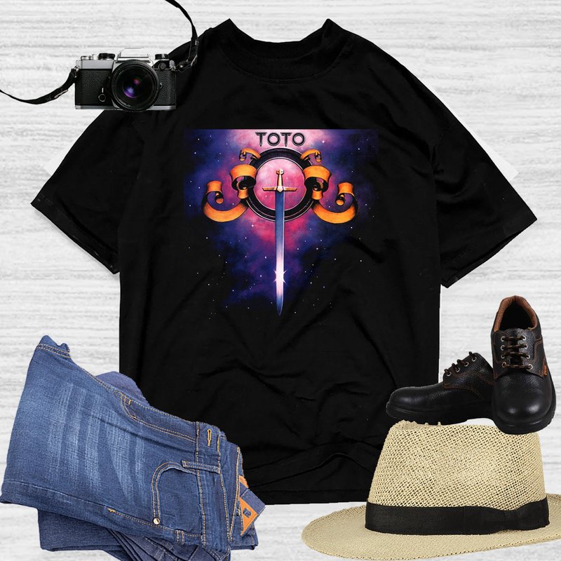 Vintage Toto Band Hold The Line T-shirt — T-shirts pour hommes