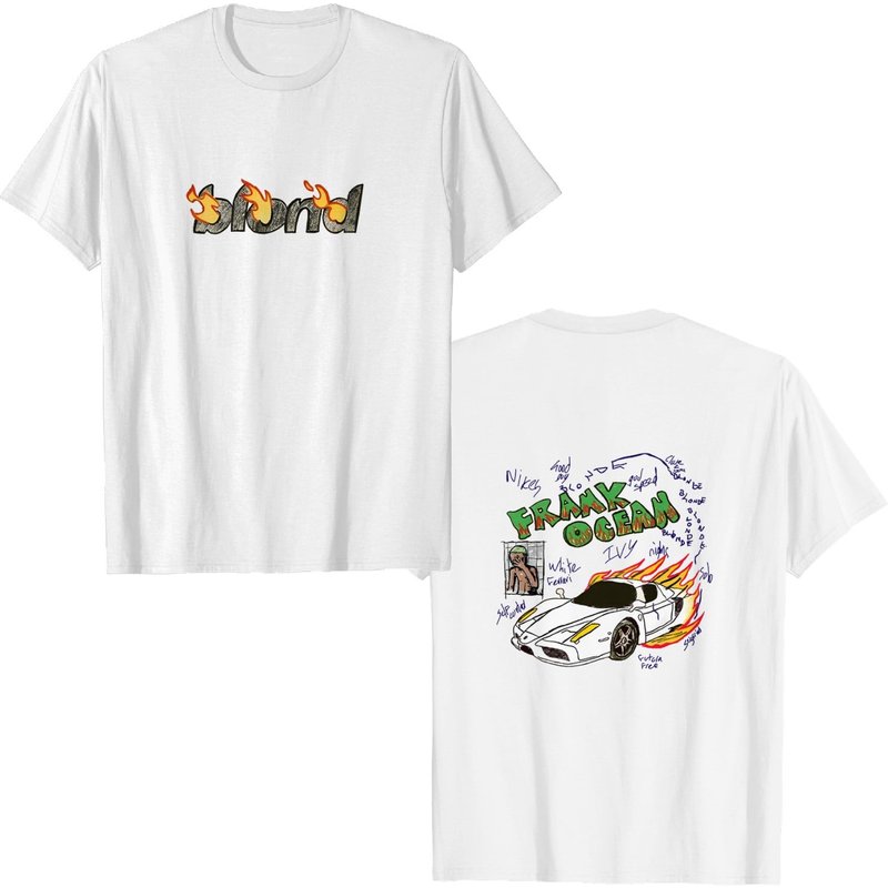 Frank Ocean Blond Art Front & Back Hand Drawing T Shirt — T-shirts pour hommes