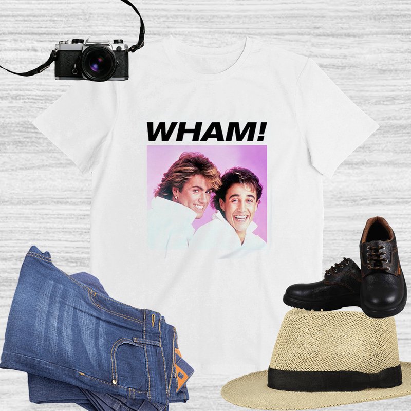 Wham! T-shirt 80's George Michael Vibes, George Michael And Andrew Ridgeley Shirt — T-shirts pour hommes