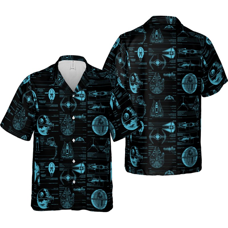 Star Wars Lover Beach Hawaii Button Shirt — Chemises décontractées pour hommes