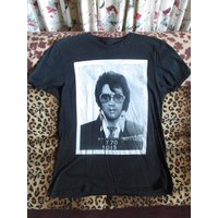 1990s Officially Licenced Screeenprinted Elvis Presleys Mug Shot T-shirt