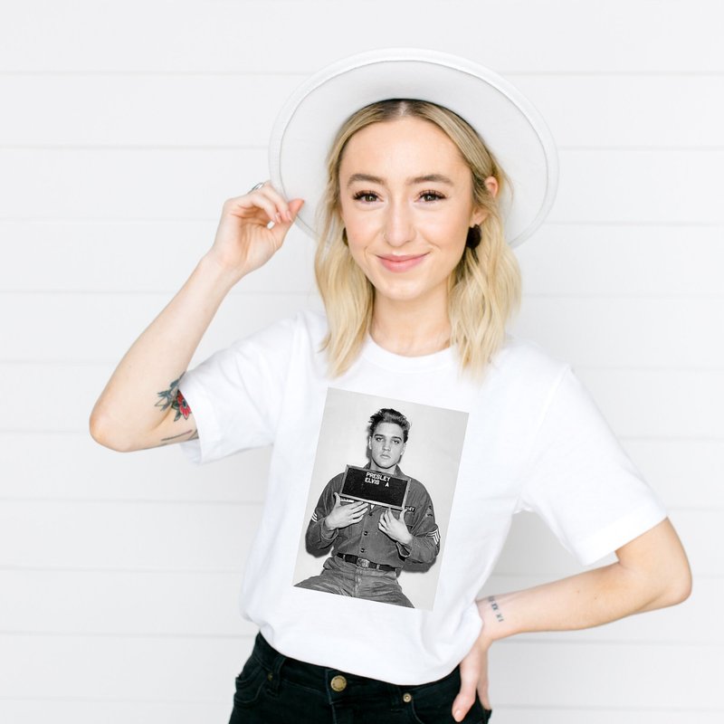 Elvis Mugshot Tee, Elvis Mugshot T-shirt, Graphic Tee — T-shirts pour hommes