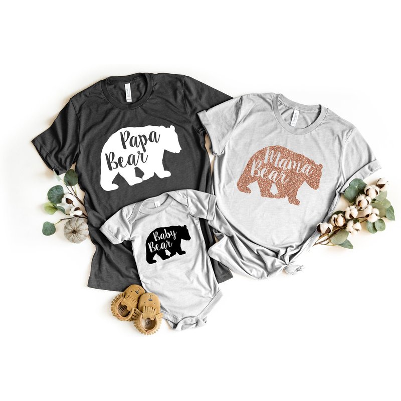 Matching Family Shirts - Papa, Mama, Baby Bear — T-shirts pour hommes