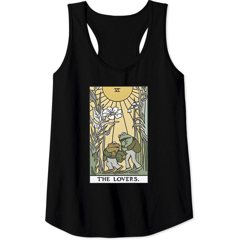 Frog & Toad The Lovers Tarot Card Tank Tops Gift For Womens Mensvintage Classic Book Sweatshirt — T-shirts pour hommes