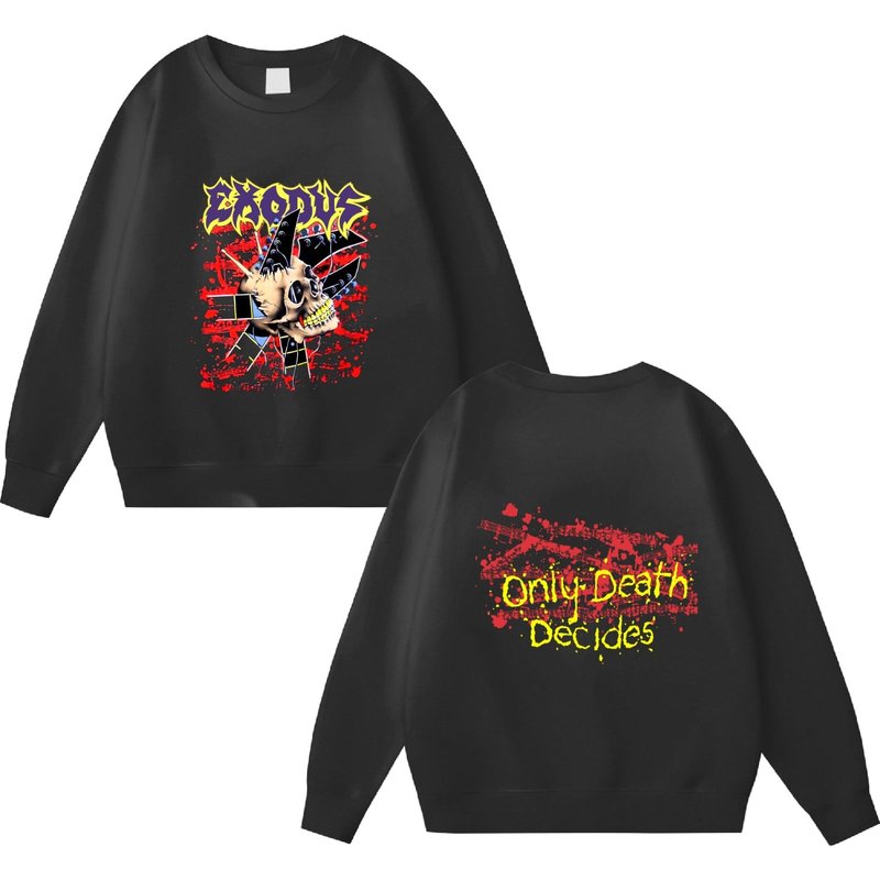 Exodus 1990 Vintage Sweatshirt Only Death Decides — Sweats à capuche pour hommes