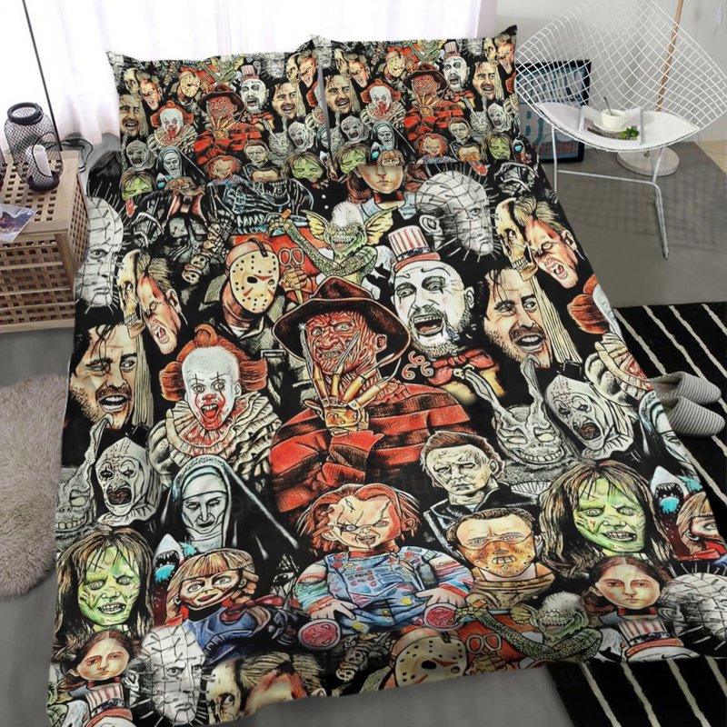 Halloween Bedding Set, Horror Character Bedding Set, Horror Movie Duvet Cover — Duvet Covers
