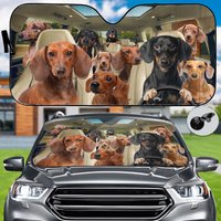 Dachshund Family Auto Sunshade Gift