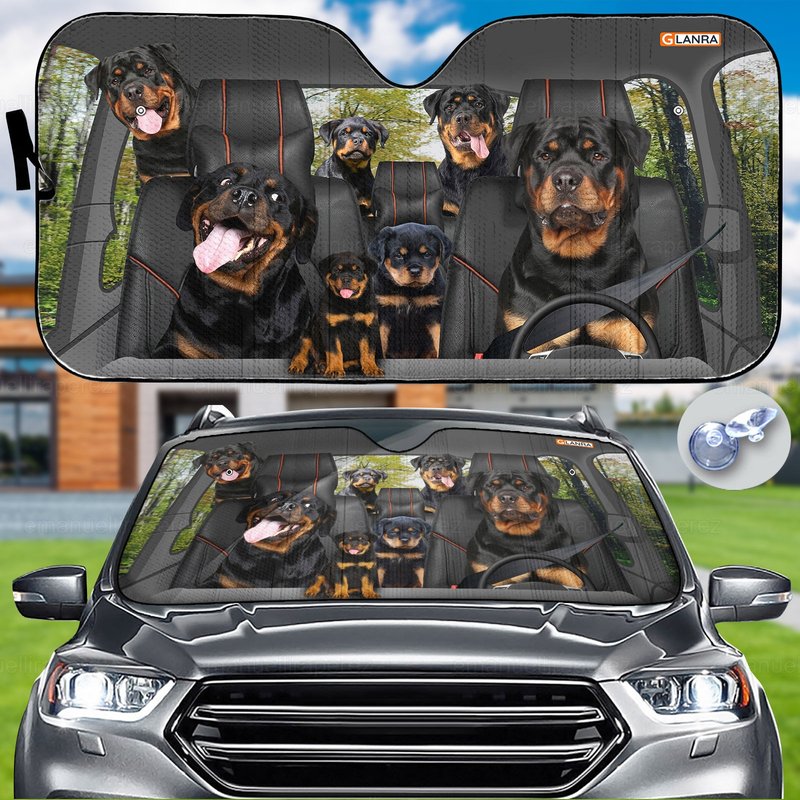 Rottweiler Auto Sunshade Gifts — Pare-soleil de voiture
