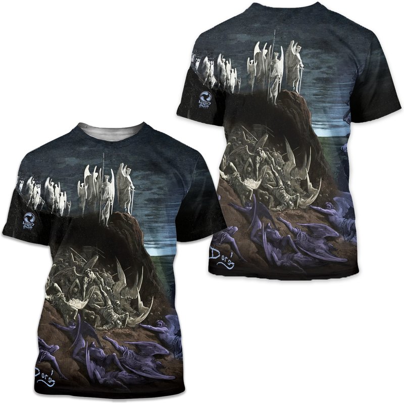 Gustave Dore 1994 Vintage T-shirt / All Over Print Tee / Extremely Rare