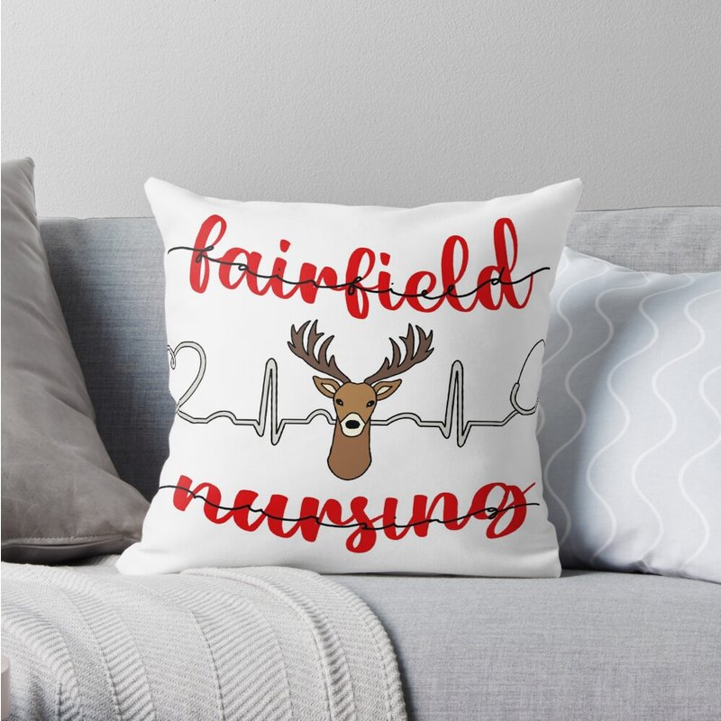 Fairfield University Stags Nursing Throw Pillow