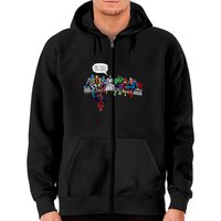 Jesus And Superheroes Thats How I Saved The World Funny Zip Hoodies — Sweats à capuche pour hommes