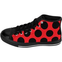 Womens Ladybug Sneakers Adult Lady Bug Costume Shoes Red Black