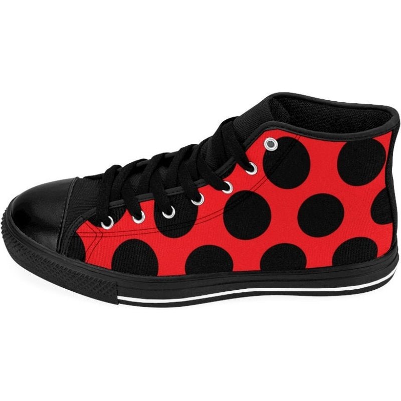 Womens Ladybug Sneakers Adult Lady Bug Costume Shoes Red Black — Chaussures décontractées pour hommes