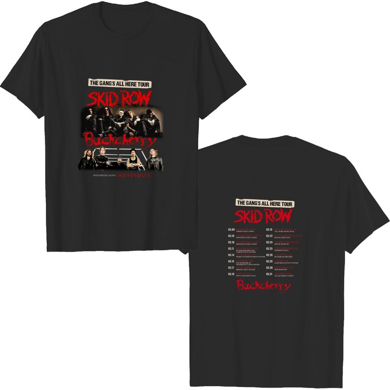 Skid Row Shirt Buck Cherry Shirts The Gang's All Here Tour 2023 T-shirt — T-shirts pour hommes