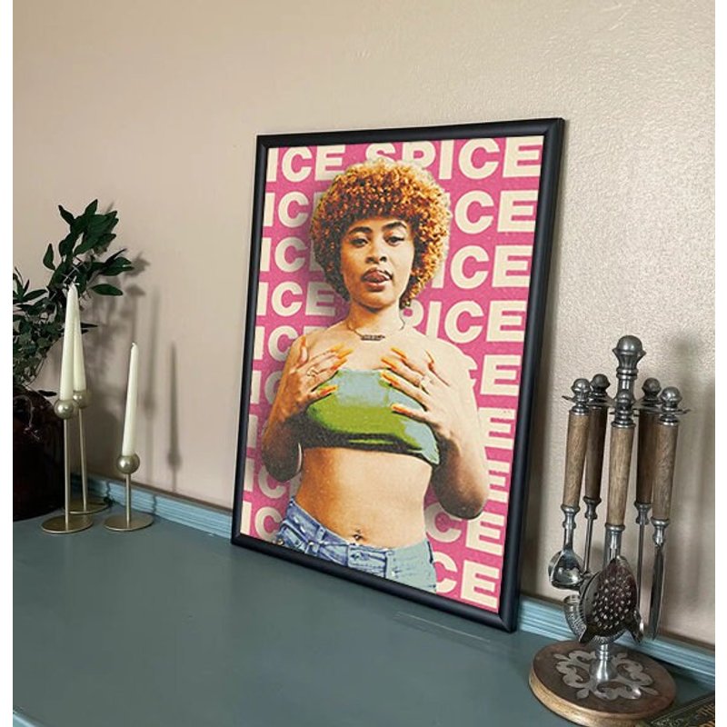 Ice Spice Feelin U Poster, Rap Hiphop Poster, Munch Female Rapper Poster — Affiches et impressions