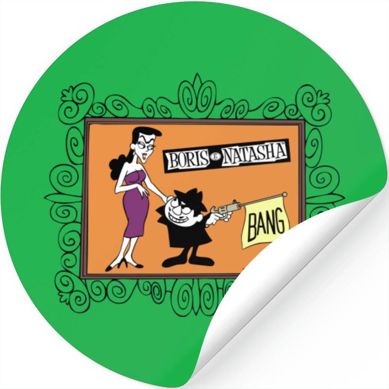 Boris & Natasha | Double Trouble With A Bang Stickers — Stickers & Decals