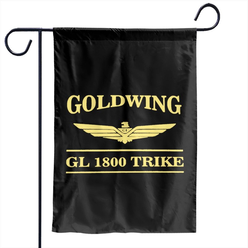 Goldwing Trike Bar Logo Garden Flags Short Or Long Sleeve M Garden Flags — Decorative Flags