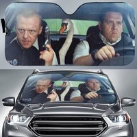 Hot Fuzz Movies Car Sun Shade Hot Fuzz Car Sunshade