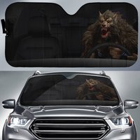 Werewolf Car Sunshade Horror Halloween Car Sunshade