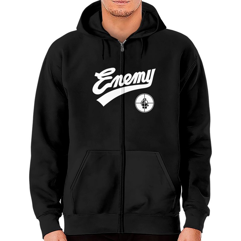 Public Enemy Fight The Power 1989 Baseball Replica Zip Hoodies