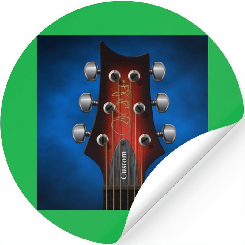 Guitar Headstock Art - Prs Custom Stickers Stickers — Stickers & Decals
